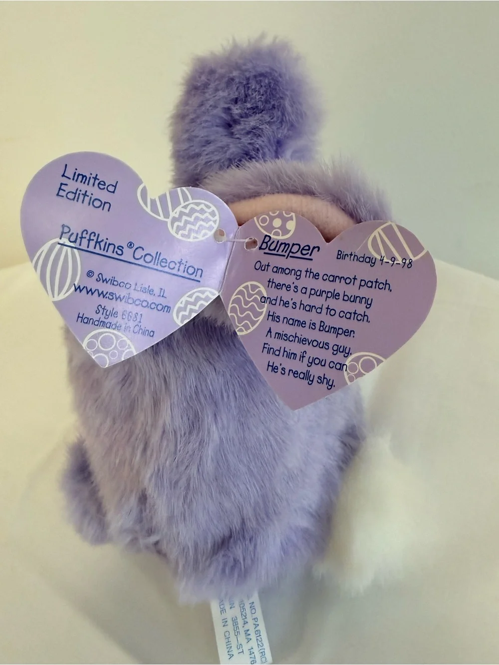 Vintage Puffkins Limited Edition Bumper Bunny & Chirps Chick NWT